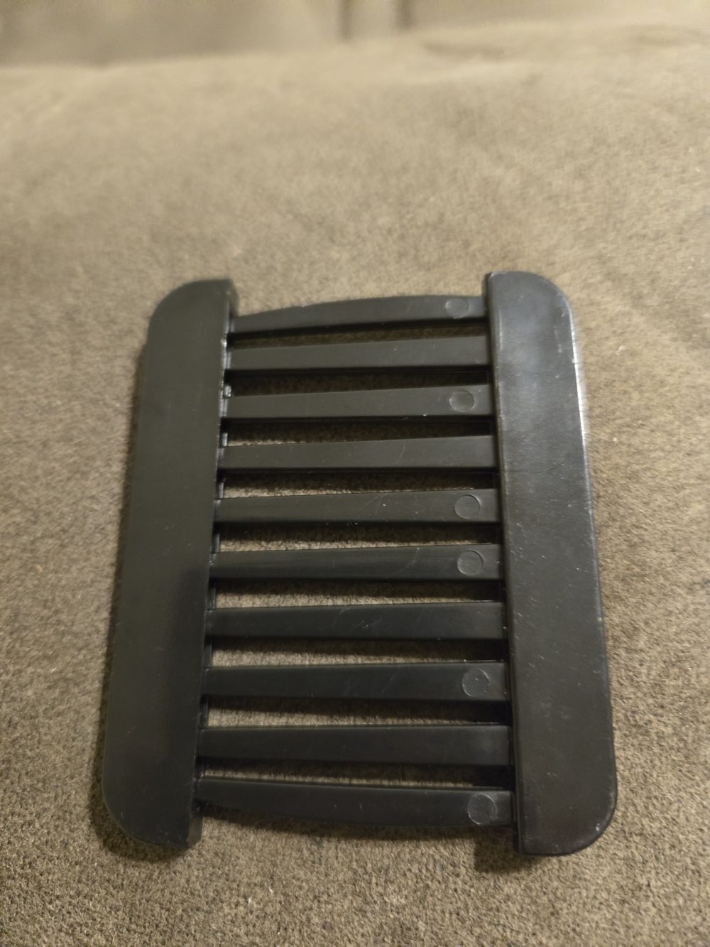 Black Plastic 2 Piece Hair Clip